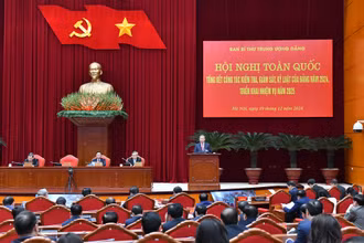 Tổng Bí thư Tô Lâm chủ trì Hội nghị toàn quốc tổng kết công tác kiểm tra, giám sát, kỷ luật của Đảng năm 2024 và triển khai nhiệm vụ năm 2025.