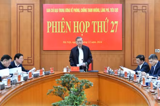 Tổng Bí thư Tô Lâm chủ trì phiên họp thứ 27, Ban Chỉ đạo Trung ương về phòng, chống tham nhũng, lãng phí, tiêu cực.
