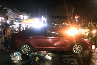 Hiện trường vụ tai nạn.