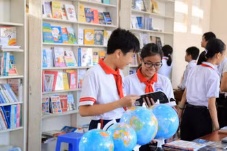 Giờ học ngoại khóa của các em học sinh Trường Trung học cơ sở Nguyễn An Ninh, thành phố Vũng Tàu, tỉnh Bà Rịa-Vũng Tàu.