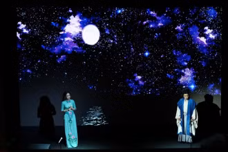 Cảnh vở opera "Công nữ Anio" trong buổi biểu diễn tại Đà Nẵng.