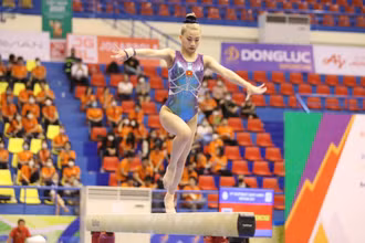 Vận động viên Phạm Như Phương từng giành hai huy chương Bạc và hai huy chương Đồng tại SEA Games 31 (Ảnh TIỀN PHONG)