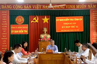 Kỳ họp thứ 22, Ủy ban Kiểm tra Tỉnh ủy Bình Thuận khóa XIV.