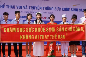 Các hoạt động trong sự kiện “Ngày hội thể thao vui và truyền thông bình đẳng giới, sức khỏe sinh sản”.