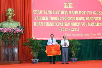 Đảng bộ cơ sở Đài Phát thanh và Truyền hình Vĩnh Long được tặng Cờ thi đua đạt tiêu chuẩn “Hoàn thành xuất sắc nhiệm vụ tiêu biểu 5 năm liền (2017-2021)”. 