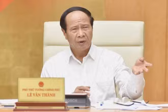 Phó Thủ tướng Lê Văn Thành phát biểu tại cuộc họp. (Ảnh: VGP)