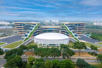 Trung tâm Đổi mới sáng tạo quốc gia (NIC) được xây dựng tại Khu Công nghệ cao Hòa Lạc, huyện Thạch Thất, Hà Nội. (Ảnh NIC)