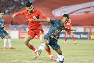 Thể Công Viettel (bên trái) thắng Hoàng Anh Gia Lai 2-0. (Ảnh VPF)