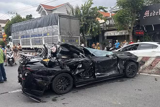 Hiện trường vụ tai nạn.