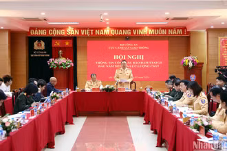 Hội nghị thông tin công tác bảo đảm trật tự an toàn giao thông đầu năm 2023 của lực lượng Cảnh sát giao thông.