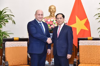 Bộ trưởng Ngoại giao Bùi Thanh Sơn tiếp Thứ trưởng Ngoại giao Grudia Alexander Khvtisiashvili. (Ảnh: Bộ Ngoại giao)