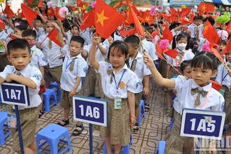 Học sinh tiểu học Hà Nội. (Ảnh: ĐĂNG KHOA)