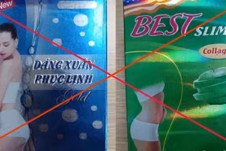 Hai sản phẩm thực phẩm bảo vệ sức khỏe chứa chất cấm sibutramine. (Ảnh: VFA)