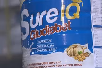 Một nhãn hiệu sữa bột giả do Công ty cổ phần Dược quốc tế Rance Pharma sản xuất. (Ảnh: VTV)