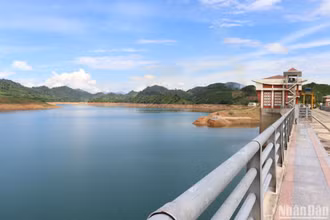 Hồ chứa nước Nước Trong - hồ chứa trọng điểm có quy mô lớn nhất ở Quảng Ngãi.