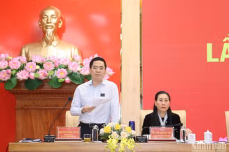 Chủ tịch Ủy ban nhân dân tỉnh Quảng Ngãi Nguyễn Hoàng Giang gợi mở nhiều vấn đề cần được các đại thảo luận tại hội nghị.