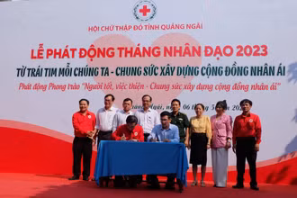 Ủy ban Mặt trận Tổ quốc Việt Nam tỉnh và Hội Chữ thập đỏ tỉnh ký kết Chương trình phối hợp về tổ chức hoạt động nhân đạo, từ thiện, an sinh xã hội giai đoạn 2023-2027.