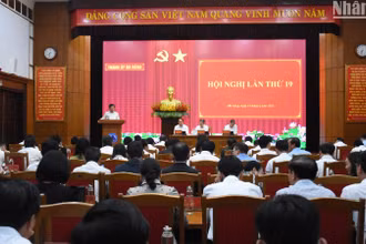 Thành ủy Đà Nẵng tổ chức hội nghị lần thứ 19 Ban Chấp hành Đảng bộ thành phố sáng ngày 15/4. (Ảnh: ANH ĐÀO)