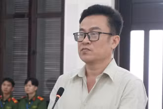 Bị cáo Phạm Đình Tiến tại phiên tòa. (Ảnh ĐC)