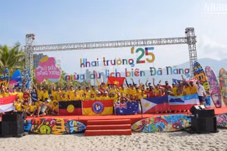 Đà Nẵng khai trương mùa du lịch biển Đà Nẵng 2025 sáng 29/4. (Ảnh: ANH ĐÀO)