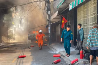 Hiện trường vụ cháy. (Ảnh: Công an cung cấp)