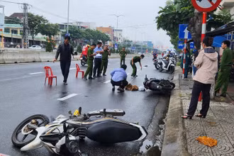 Hiện trường nơi xảy ra vụ cướp.