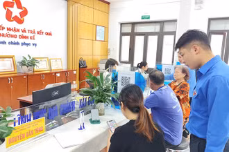 Bộ phận tiếp nhận và trả kết quả phường Dĩnh Kế, thành phố Bắc Giang.