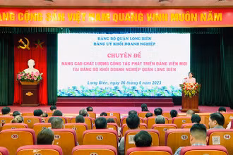 Triển khai Chuyên đề Nâng cao chất lượng công tác phát triển đảng viên mới tại Đảng bộ Khối doanh nghiệp quận Long Biên