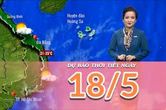[Video] Dự báo thời tiết ngày 18/5/2025: Tây Nguyên và Nam Bộ mưa dông về chiều tối 