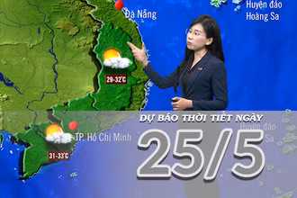 [Video] Dự báo thời tiết ngày 25/5/2025: Mưa giảm dần ở khu vực Bắc Bộ 
