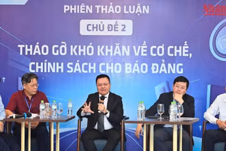 Các diễn giả trao đổi tại hội thảo. (Ảnh: Đăng Khoa)