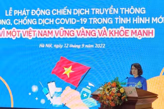 Thứ trưởng Nguyễn Thị Liên Hương phát biểu tại lễ phát động.