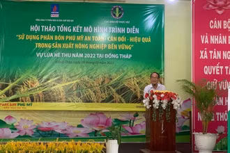 Ông Lê Văn Thiệt-Phó Cục trưởng Cục Bảo vệ thực vật phát biểu tại hội thảo.