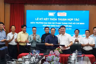 Báo Giáo dục và Thời đại ký thỏa thuận hợp tác với Trường Đại học Sư phạm TP Hồ Chí Minh