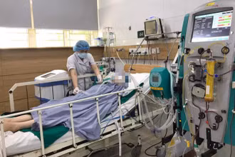 Bệnh nhân đang điều trị tại Bệnh viện Bạch Mai. 