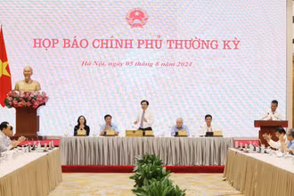 Quang cảnh buổi họp báo. (Ảnh: VGP)