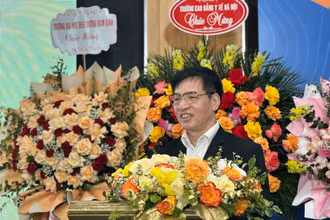Thạc sĩ Phạm Đức Mục, Chủ tịch Hiệp hội Điều dưỡng Việt Nam phát biểu.