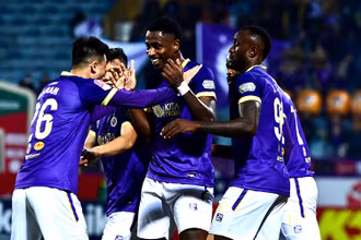 Đội Hà Nội FC thắng Thể Công Viettel với tỷ số 2-0. (Ảnh TRẦN HẢI)