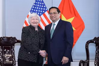 Thủ tướng Chính phủ Phạm Minh Chính đã tiếp Bộ trưởng Tài chính Hoa Kỳ Janet Yellen.