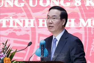 Chủ tịch nước Võ Văn Thưởng phát biểu chỉ đạo.