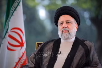 Tổng thống Iran Ebrahim Raisi phát biểu tại thủ đô Tehran. Ảnh: AFP/TTXVN