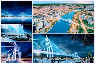 Phối cảnh cầu Nguyễn Trãi.