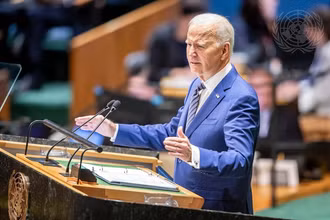 Tổng thống Hoa Kỳ Joe Biden đề cao quan hệ Việt Nam - Hoa Kỳ tại Phiên thảo luận cấp cao Đại hội đồng LHQ. (Ảnh: UN)