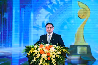 Thủ tướng Phạm Minh Chính phát biểu tại lễ trao giải.