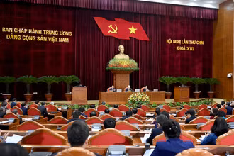 Quang cảnh Phiên khai mạc Hội nghị Trung ương lần thứ chín, khóa XIII.