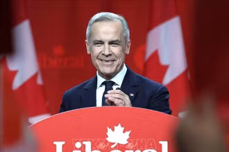 Thủ tướng Canada Mark Carney phát biểu tại thủ đô Ottawa. Ảnh: Getty Images/TTXVN