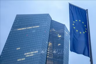 Trụ sở Ngân hàng Trung ương châu Âu (ECB) ở Frankfurt am Main, Đức. Ảnh: AFP/TTXVN