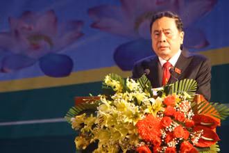Ủy viên Bộ Chính trị, Phó Chủ tịch Thường trực Quốc hội Trần Thanh Mẫn phát biểu tại lễ khai mạc.