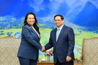 Thủ tướng Phạm Minh Chính tiếp Thị trưởng Oakland Sheng Thao.