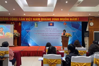 Chú thích ảnh: Toàn cảnh lễ khai mạc chuỗi sự kiện “Hướng tới bình đẳng, tiến bộ, hòa nhập cho người mù ASEAN”.